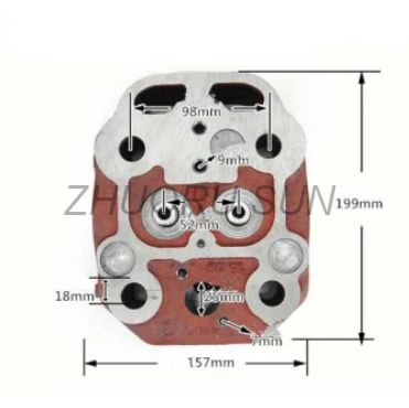 R170 R170A R175 R180 R185 S195 S1105 Diesel Engine Cylinder Head Complete
