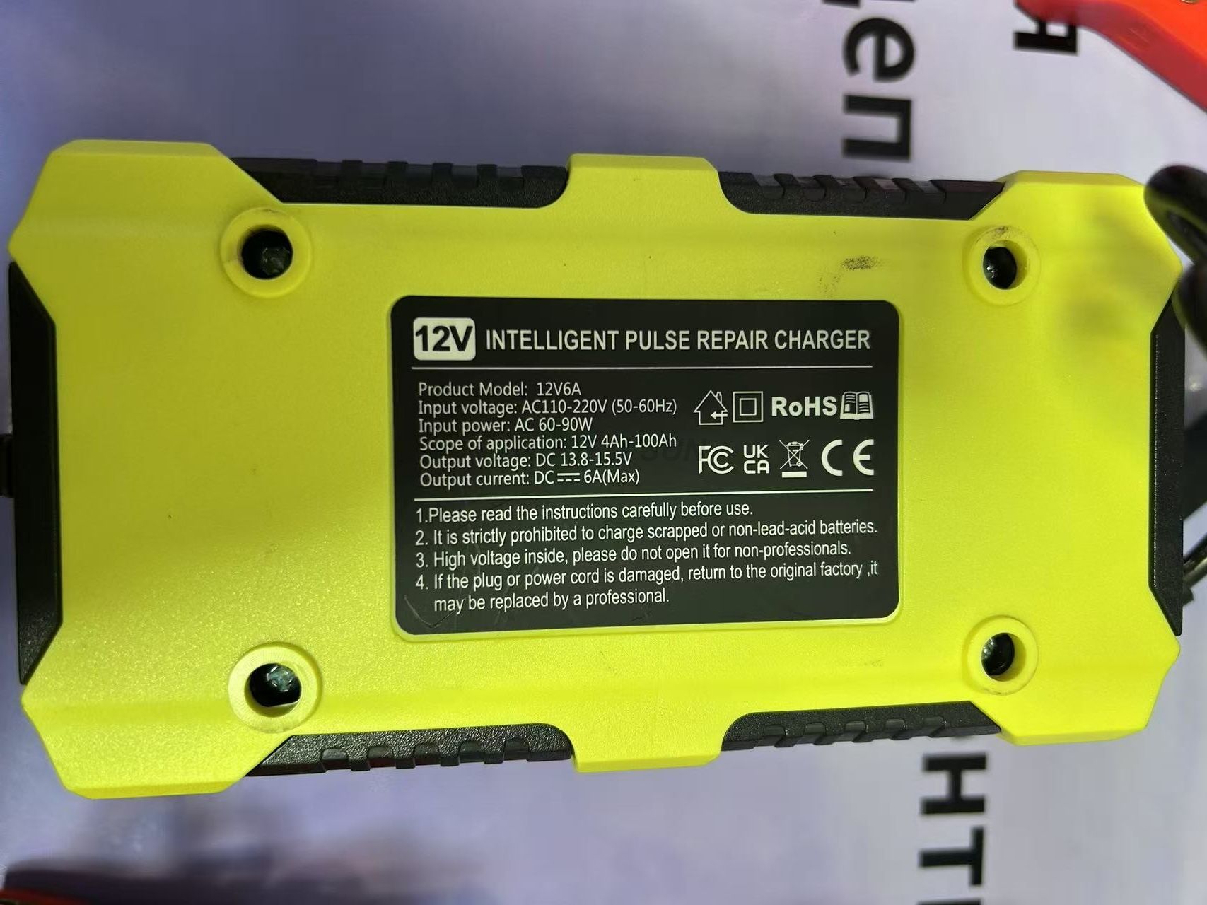 12V Fully Interlligent Pulse Repair Charger for Truck, Motorcycle, Battery