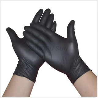 Black 4.3g Vinyl Nitrile Blend Gloves M L 