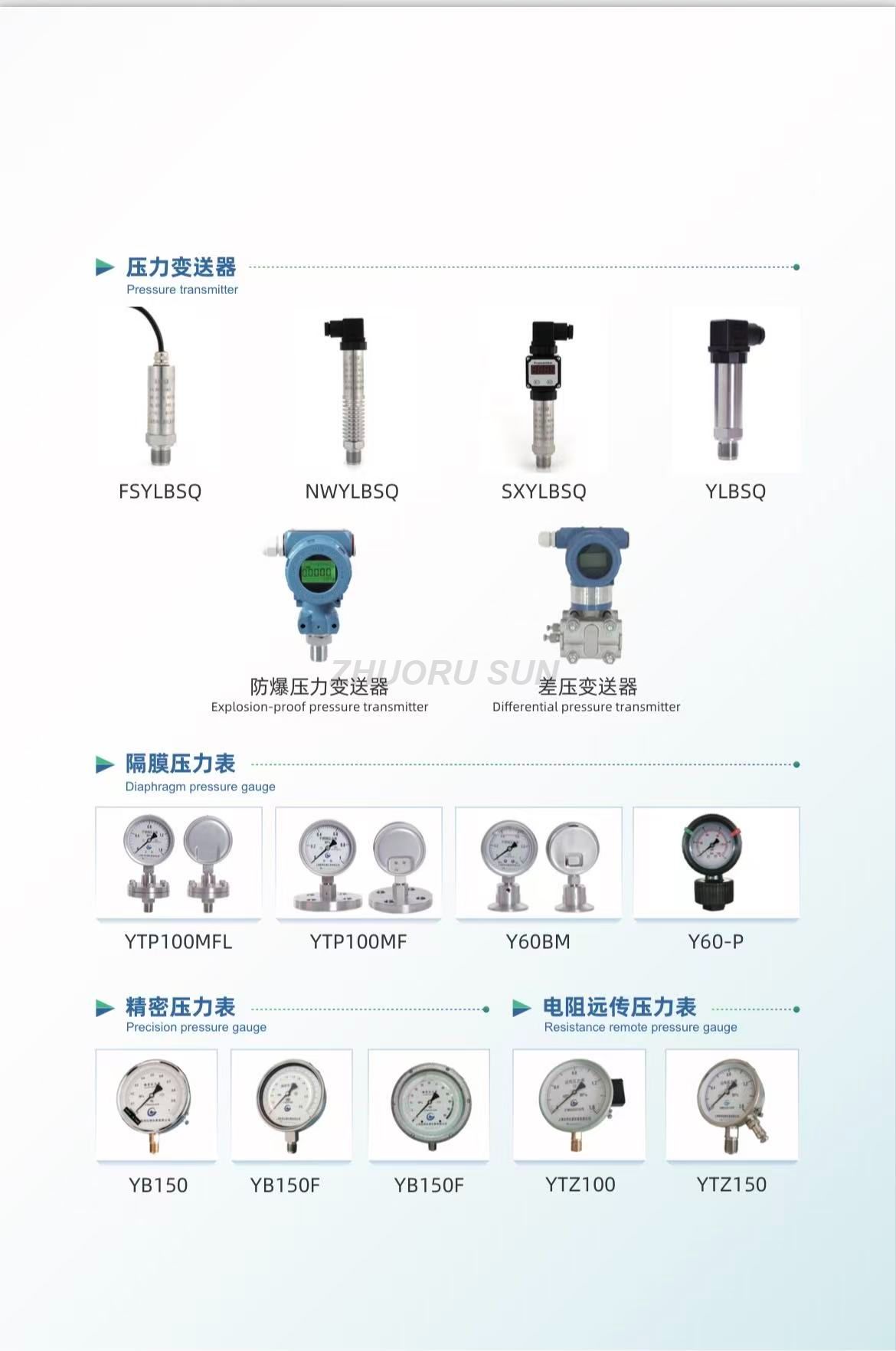 Y50 Pressure Gauge with Black Shell Electroplated Material