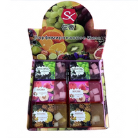 Fruit scented Jelly Soap: Peach ,pinesapple , Grape three smell one set Whitening And Moisturizing Bath Soap.