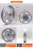 Electric Tricycle Front Rim Back Rim 275-14 325-16 400-12 